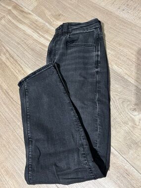 American Eagle Black Washed Mom Jeans